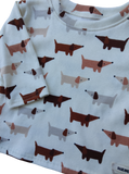 Camiseta Manga Larga Perros Teja